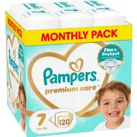 Pampers Premium Care Tape -vaipat, koko 7, 120 kpl