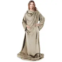 Eurofirany -pledi hihoilla Tony 2, 150x180 cm, hiekanvärinen