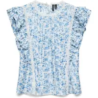 Vero Moda Pusero 'VMBliss' taivaansininen / valkoinen