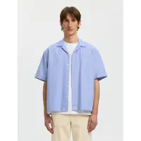 Selected Slhrlxoxford Ss Shirt Resort - Blue - L