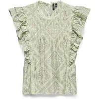 Vero Moda Pusero 'VMBLISS' oliivi / pastellinvihreä / offwhite