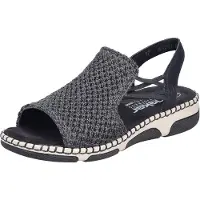 Rieker Ladies' Sandals 66241-00 Black - Black - 41