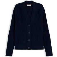 Tommy Hilfiger Neuletakki 'Cable Oversized' laivastonsininen
