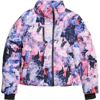 Superdry for woman. WS110169A Lilac square-cut quilted ski jacket (XS), Sport, Purple, Snow, Sustainable, Recycled nylon