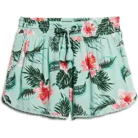 Superdry for woman. W7110423A Green beach shorts (M), Casual, Viscose