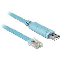 DeLOCK Adapter USB 2.0 Type-A male AND gt; 1 x Serial RS-232 RJ45 male 2.0 m blue (64185)
