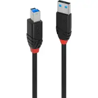 Lindy USB-kaapeli USB 3.2 Gen1 (USB 3.0) USB-A uros, USB-B uros 10.00 m musta 43227