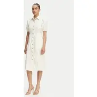 French Connection Chambray Button Through Dress - White - 40