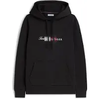 Tommy Hilfiger Collegepaita 'Flag Graphic Drawstring' burgundin punainen / musta / valkoinen