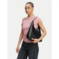 Calvin Klein Olkalaukku 'Monogram Plaque Shoulder' musta