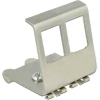 DeLOCK – Keystone Metal Mounting 2 Port for DIN rail (86255)