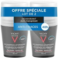 VICHY Homme 48HR Anti-Perspirant Deo Roll On Duo 2 x 50 ml - Deodorantti Luxplusista