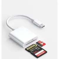 NÖRDIC USB-C-kortinlukija 2-paikkainen SD, MicroSD UHS-I
