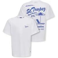 Only & Sons Osjmilo Sketch Life Rlx Coast Ss Jrs - White - 122-128