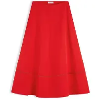 Tommy Hilfiger Hame 'Logo Flare Midi With' punainen