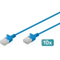 Digitus DK-1618-020S-B-10, 2 m, Cat6, U/UTP (UTP), RJ-45, RJ-45, Sininen
