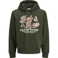 Jack & Jones Jjelogo Sweat Hood 2 Col 25/26 Noos - Khaki green - XL