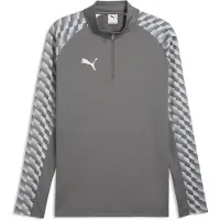 Puma Harjoituspaita teamLIGA26 1/4 vetoketju - Litteä tummanharmaa/Valkoinen, koko Small