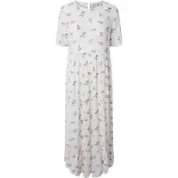 Pieces Pcevie Ss Ankle Dress Wvn Noos Bc - White - XL