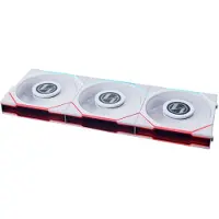 Lian Li UNI FAN TL LCD 120 - Triple Pack, 120mm PWM-laitetuuletinsarja + kontrolleri, valkoinen