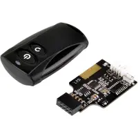 SilverStone Germany ES02, tietokoneen virta/reset -kytkimien kaukosäädinsarja, 2.4GHz, musta