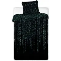 Hobby Hall Pimeässä hohtava "matrix" 140x200 puuvillavuodevaatteet