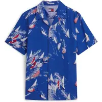Tommy Hilfiger Paita 'Regular Blend Short Sleeve' sininen / punainen / musta / valkoinen