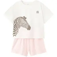 Mango Striped Short Pyjamas - Cream - 9-10