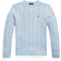 Ralph Lauren Cable-Knit Cotton Sweater - Blue - XXL