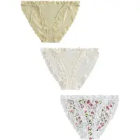 Next Alushousut kerma / khaki / tumma pinkki / valkoinen