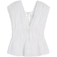 Tommy Hilfiger Toppi 'Regular Fit Sleeveless Smock Blouse With' valkoinen