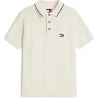 Tommy Hilfiger Tjm Reg Ss Badge Knit Polo Ext - Cream - XXL