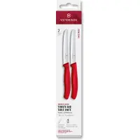 Victorinox Swiss Classic 6.7831.2C1 Tomato &amp; Table Knife, Wavy, Red, set of 2 tomato knives