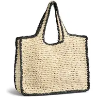 Pieces Pclydia Contrast Shopper - Black - ONE SIZE