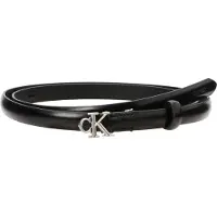 Calvin Klein Round Ck Buckle Smooth 15Mm - Black - 80