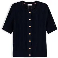 Tommy Hilfiger Neuletakki 'SUMMER CABLE' tummansininen