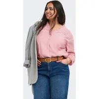 ONLY Carsimme 3/4 V-Neck Shirt Wvn - Pink - 46