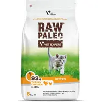 Raw Paleo Vet Expert Kitten kuivaruoka kissanpennuille kalkkunan ja kanan kanssa, 6 kg