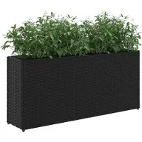 vidaXL Puutarhan istutuslaatikot 2 istutusosalla, 2 kpl, musta, 90x20x40 cm