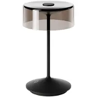 Sigor Numotion LED ladattava pöytävalaisin, musta, lasi, IP54, himmennettävä Numotion,, Musta, Olohuone/ruokailutila, Lasi, Moderni