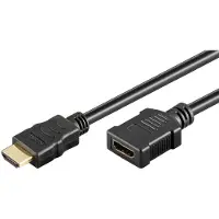 Goobay High-speed HDMI extension cable with Ethernet - Cable length 1 m