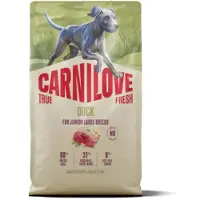 Carnilove True Fresh Duck Junior Large Breed Kuivaruoka suurille rotujen pennuille, 4 kg