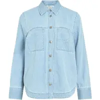 ROUGE EDIT Roufrancie Mae L/S Oversized Shirt/1 - Blue - 34
