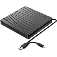 Hobby Hall Ulkoinen CD/DVD-asema USB-C-liittimellä, seeprakuvio