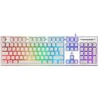Deltaco GAMING – WK75 RGB -näppäimistö, 105 näppäintä, saksalainen asettelu, kalvokytkin, USB (GAM-021-RGB-W-DE)