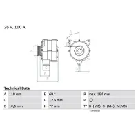 Bosch Laturi, generaattori 0 986 041 030
