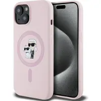 Karl Lagerfeld MagSafe Pink iPhone 15 Plus -suojakuori