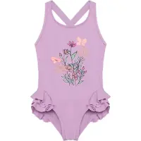 Color Kids Swimsuit W. Application - Purple - 104