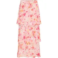 Vila Viastra Hw Flounce Ankel Skirt/Dc - Pink - 38