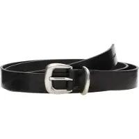 Calvin Klein 2Piece Logo Buckle 25Mm Glossy - Black - 90